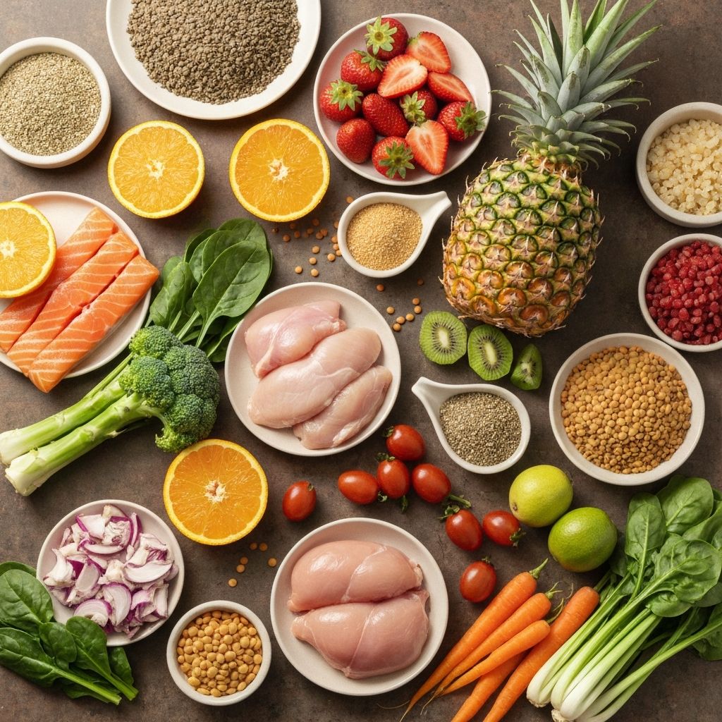 Fresh fruits and vegetables for daily nutrition